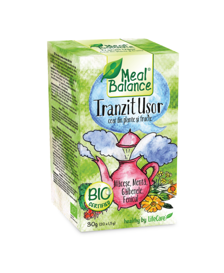 Ceai Ecologic din fructe si plante, pentru tranzit usor, Life Care®
