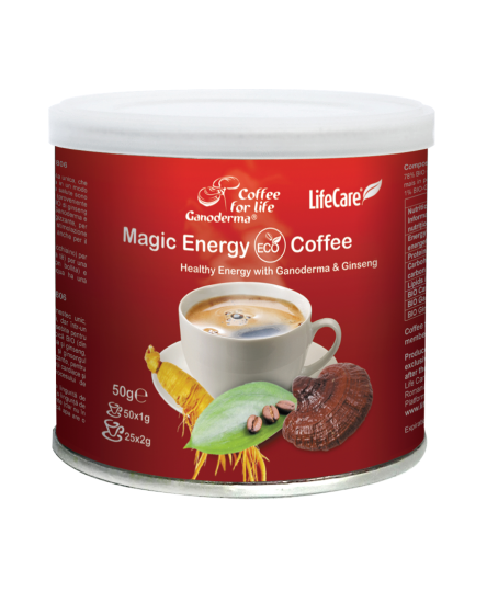Magic Energy ECO Coffee, cu ganoderma si ginseng, Life Care®