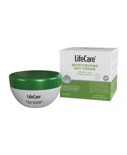 Crema hidratanta de zi cu aloe vera si ulei din seminte de canepa BIO, EQUILIBRIUM, Life Care®