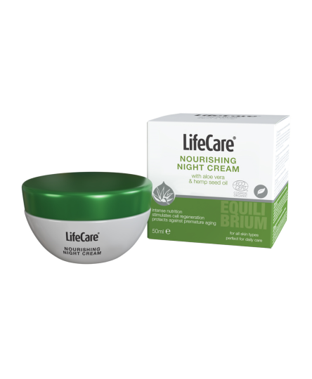 Crema nutritiva de noapte cu aloe vera si ulei din seminte de canepa BIO, EQUILIBRIUM, Life Care®
