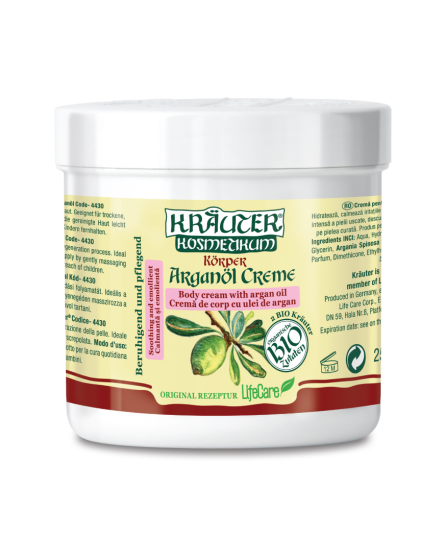 Crema pentru corp, cu ulei de argan BIO, Life Care®