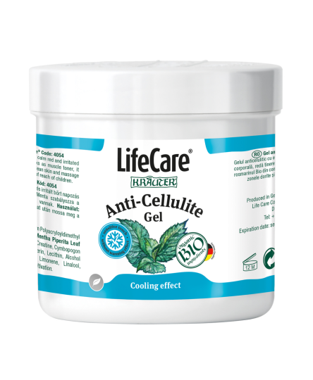 Gel anticelulitic sensitive touch, cu menta BIO, Life Care®