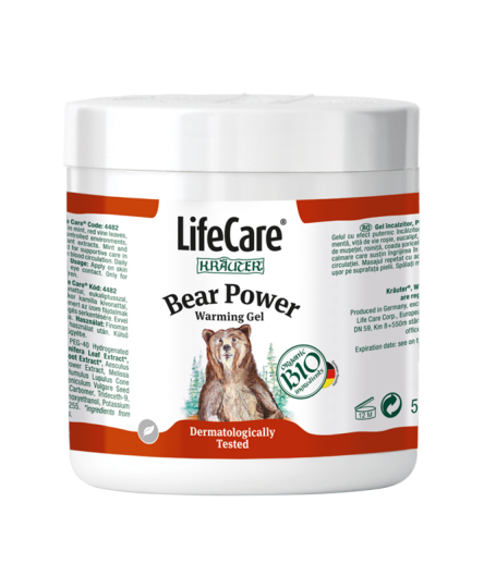 Gel incalzitor, Puterea Ursului®, cu plante BIO, Life Care®