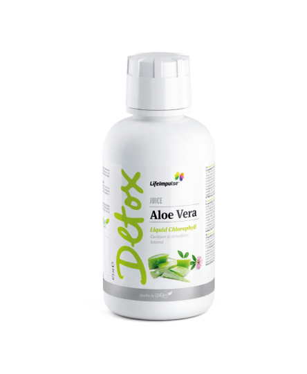 Supliment detoxifiant, din suc de Aloe Vera BIO cu clorofila, Life Care®