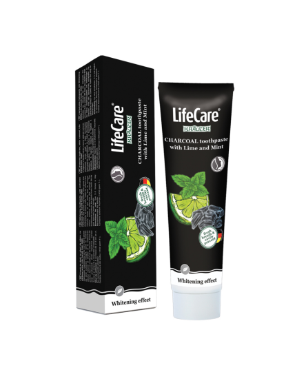 Pasta de dinti cu efect de albire, cu carbune activ, Life Care®