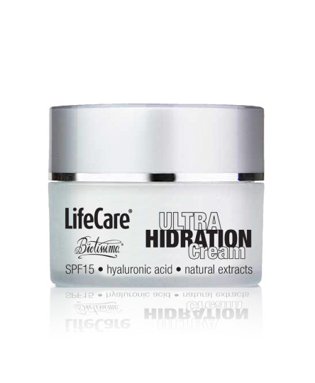Crema ULTRA hidratanta, cu SPF 15 si acid hialuronic, Life Care®