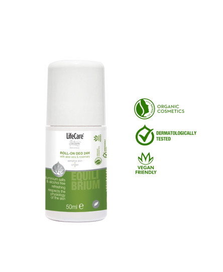 Deodorant roll-on cu aloe vera si rozmarin BIO, EQUILIBRIUM, Life Care®