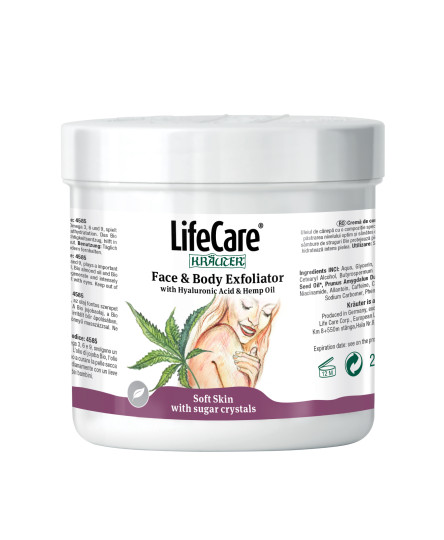 Exfoliant cu acid hialuronic si ulei de canepa, Life Care®