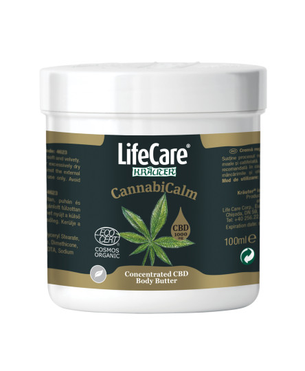 Unt de corp CannabiCalm, cu CBD 1000 mg, Life Care®
