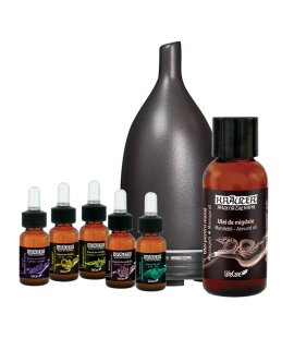 KIT AromaTherapie, cu diffuser negru ceramic, Life Care®