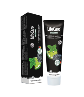 Pasta de dinti cu efect de albire, cu carbune activ, Life Care®