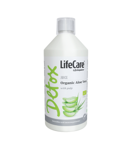 Supliment detoxifiant, din suc ecologic de Aloe Vera cu pulpa, Life Care®