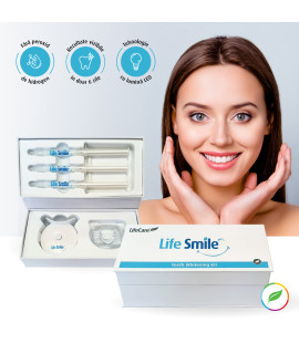 Kit pentru albirea dintilor, Life Smile, cu lumina LED, Life Care®